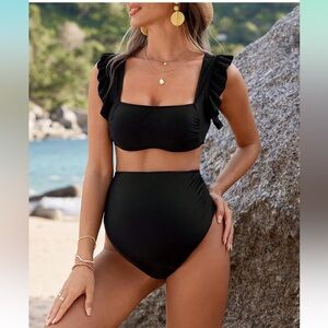 MakeMeChic Women's Maternity Swimsuit Two Piece Bikini